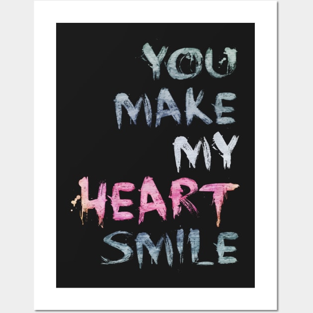 you make my heart smile Wall Art by LebensART